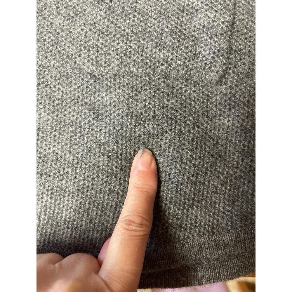 Cynthia Rowley NY 2-PLY 100% Cashmere Luxurious Lounge Gray Tunic Sweater Medium